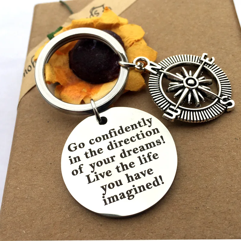 

2019 Graduation Season Keychain Gift Encourage Inspirational Blessing Best Friend Key Chain Llaveros Chaveiro 19073