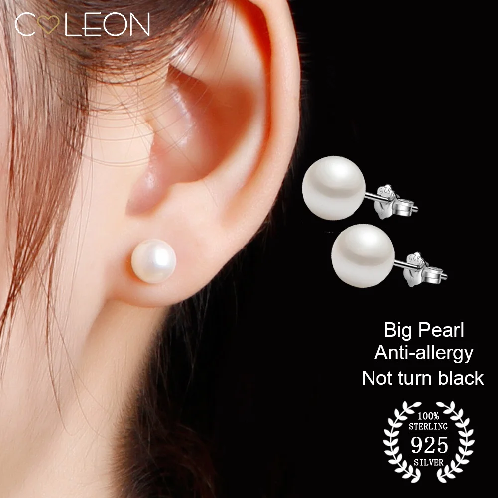 Buy Coleon Elegant 925 Sterling Silver Stud Earrings Anti allergy Cultured