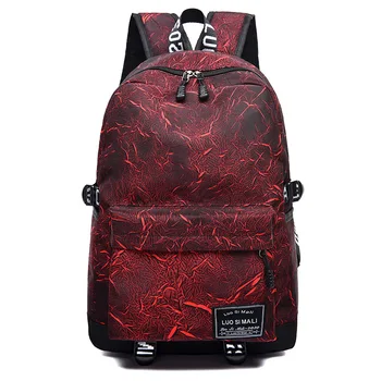 

Recreational printed shoulder bag teenage outdoor backpack Korean version of College Students'schoolbag laptop backpack