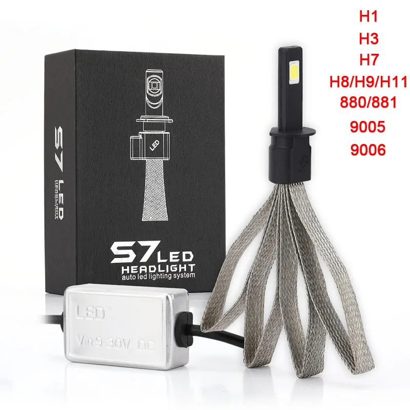 

2pcs 6400lm Auto Car Headlight 6000K Light Sourcing HID Conversion Kit Auto Driving Bulbs H1 H3 H7 H8 H9 H11 880/881 9005 9006