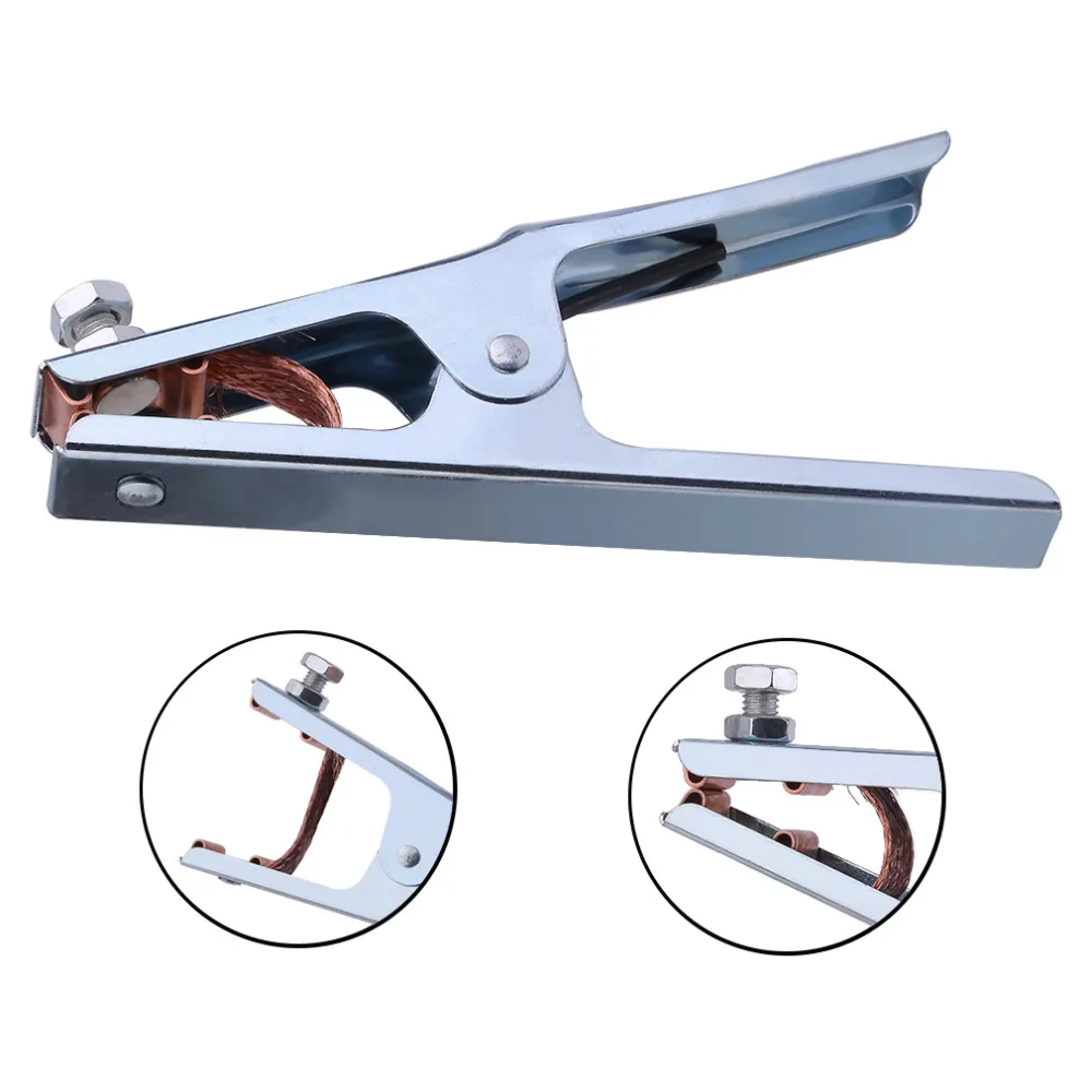 

High Quality Practical 300A Grounding Welding Manual Welders Arc Earth Chrome-Plated Cable Clip Electrical Clamp Copper Gripping