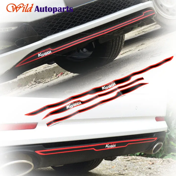 Sport Red Carbon Fiber Turbo GDI Front&Rear Bumper...