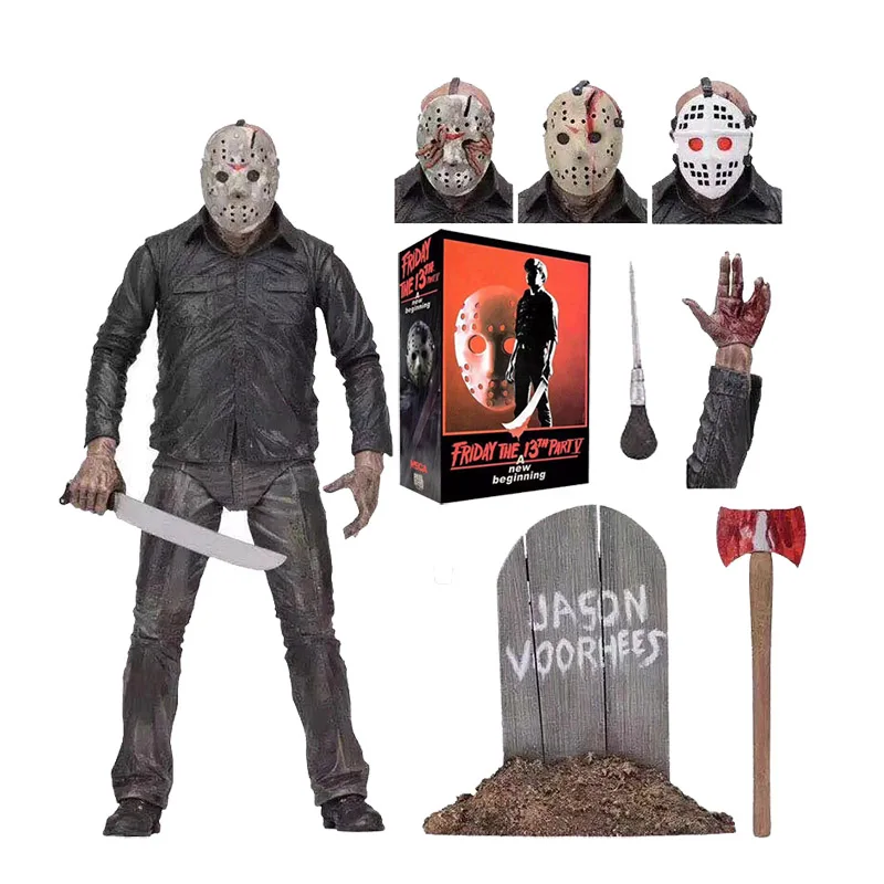 

18cm NECA Original Friday The 13th PartV Part5 Part 5 Jason Voorhees Action Figure Collectable Model Toy