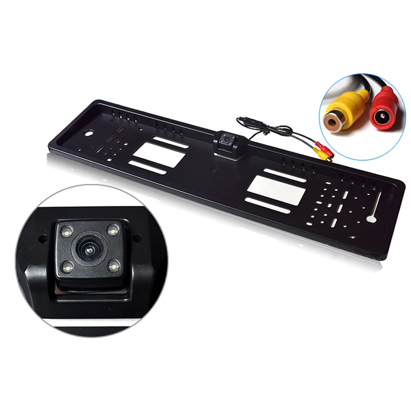 170 Degrees 480 TV Line Car Rear View Camera CCD LED Night Vision Parking Reverse Backup Camera With European License Plate Fram