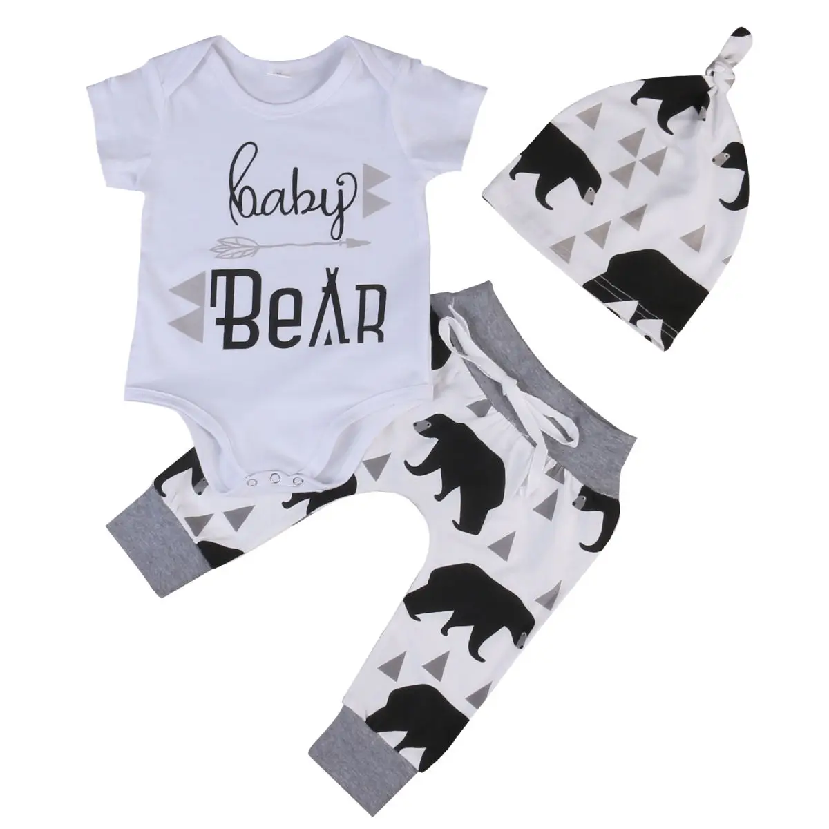 

Newborn Baby Boys Girls Clothes Summer Kids girl Clothing Romper Short sleeve T-shirt Tops Long Pants Outfits Sets