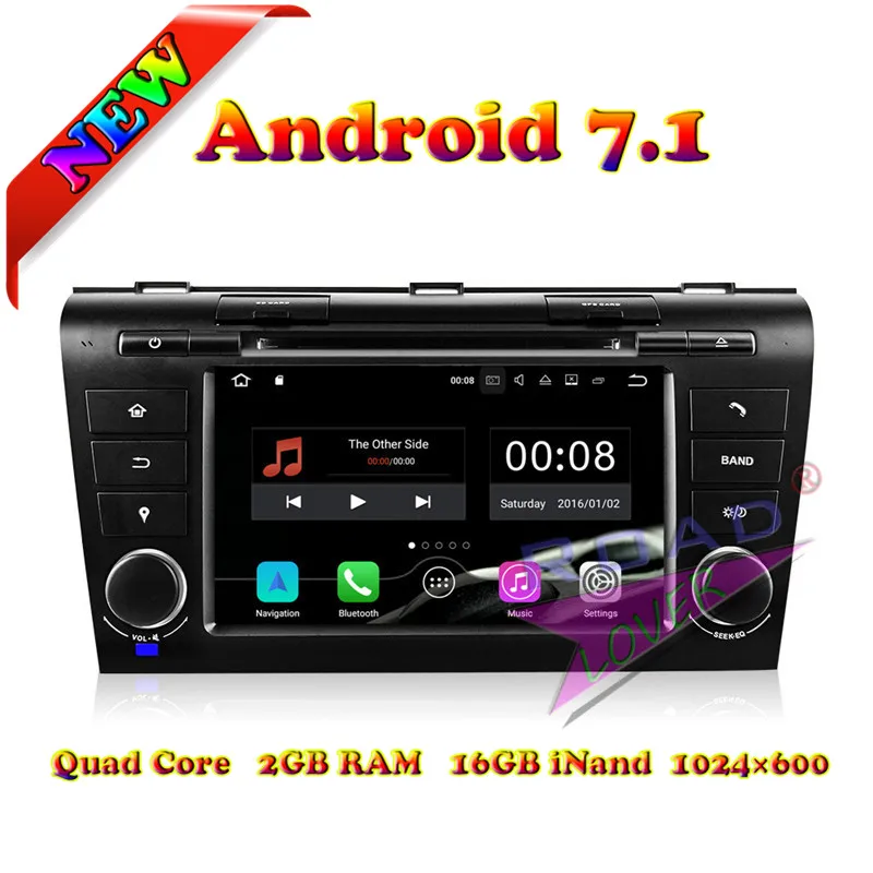 Wanобычный 2G+ 16 GB Android 7,1 четырехъядерный автомобильный dvd-плеер для Mazda 3(2004 2005 2006 2007 2008 2009) Стерео gps навигация два Din