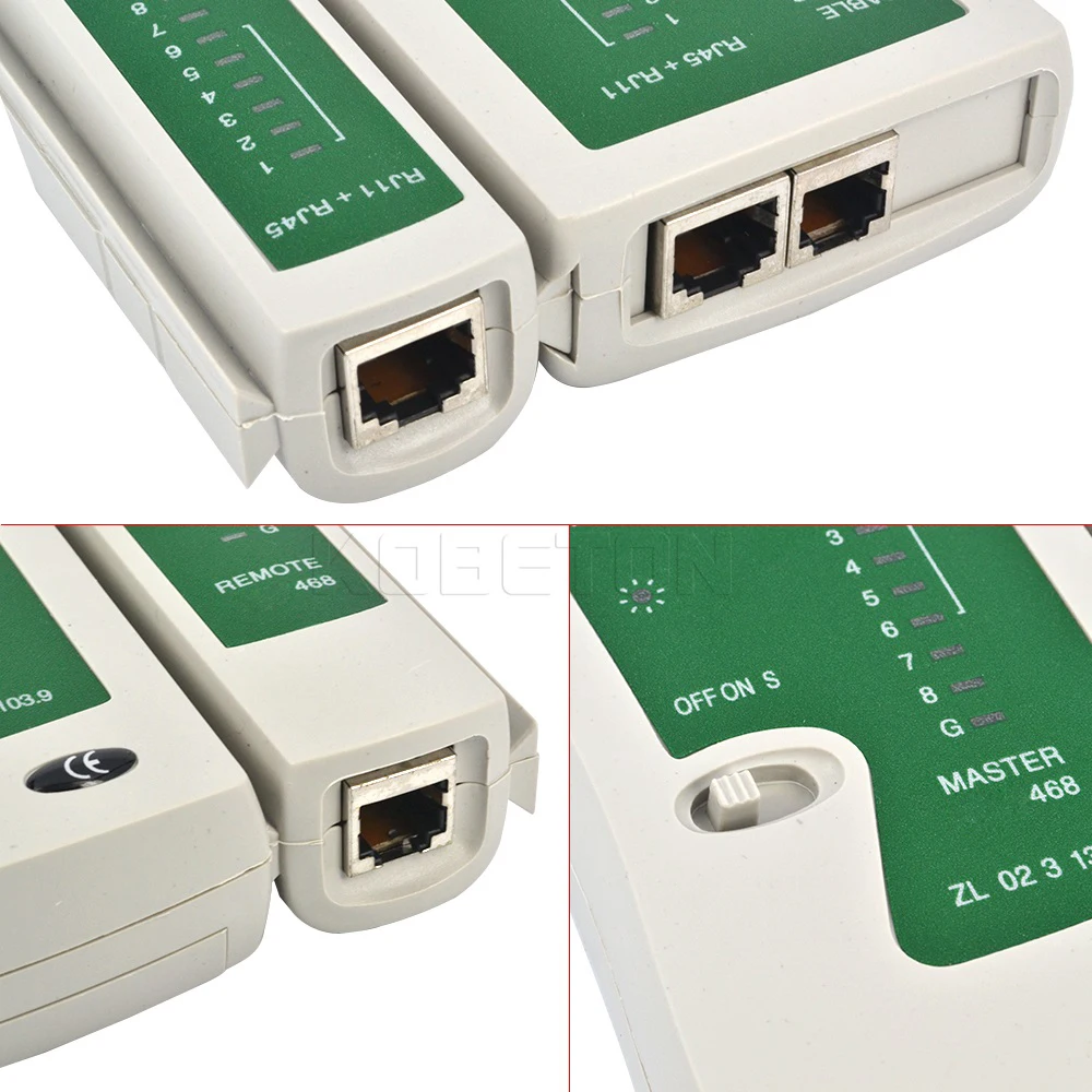 Kebidumei Профессиональный сетевой Кабельный тестер RJ45 RJ11 UTP LAN Кабельный тестер сетевой инструмент ручной провод детектор телефонной линии