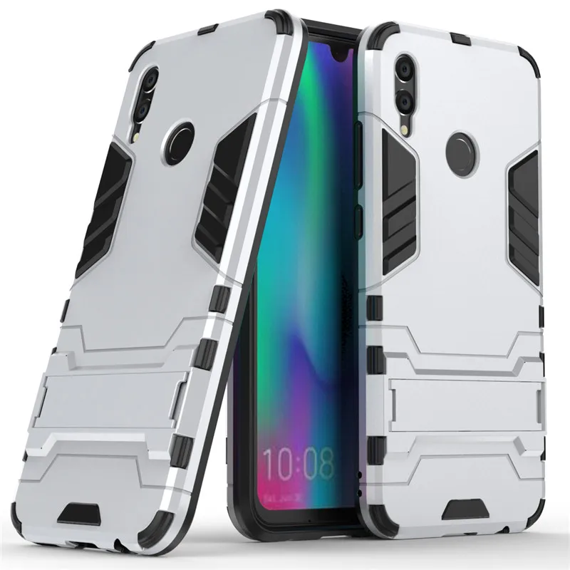 2 in 1 Hard PC+Soft Silicone TPU Rugged Rubber Kickstand Armor Phone Case For HUAWEI HONOR 10 Lite P Smart 2019 Stand Cover (18)