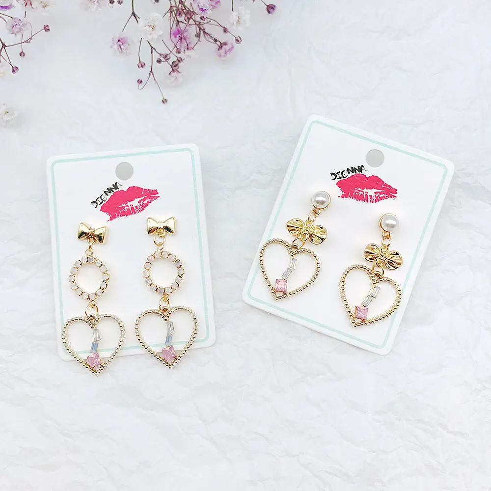 Korean Sweety Lovely Crystal Style Drop Earrings Simulated Pearl