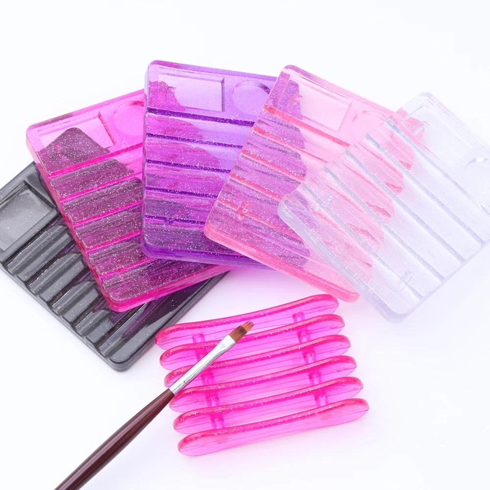 

1pcs Acrylic Nail Palette Brushes Pen Showing Shelf Rest Holder Exhibition Professional Display Manicure Access Tools BENC276