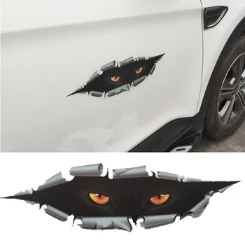 

Dewtreetali 39X11cm Lifelike 3D Eyes Peeking Monster Waterproof Fashion Car Sticker Car Styling For Chevrolet Cruze Ford Focus