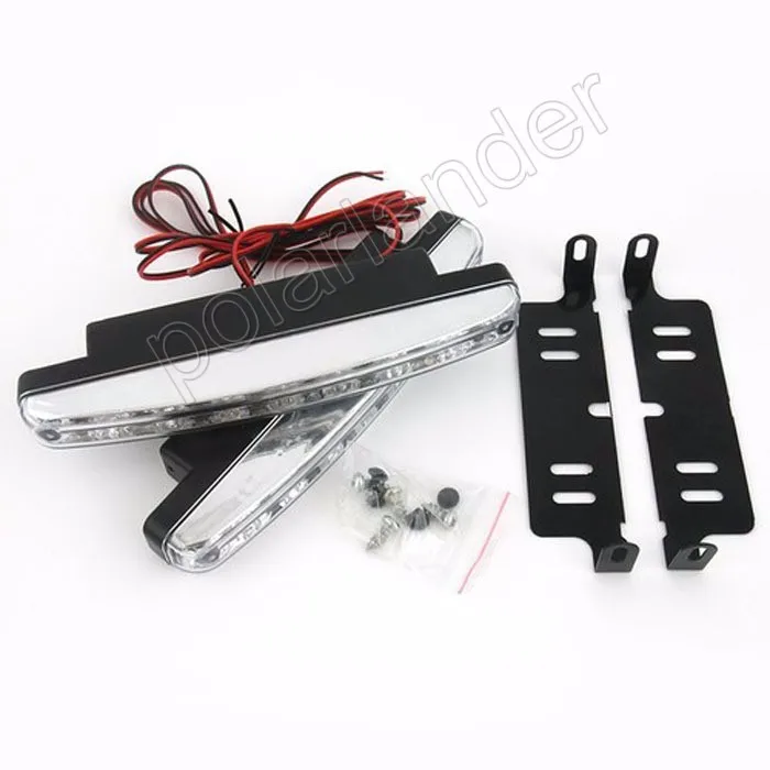 

new 2pcs universal car running lamp car running light fog light kit head lamp