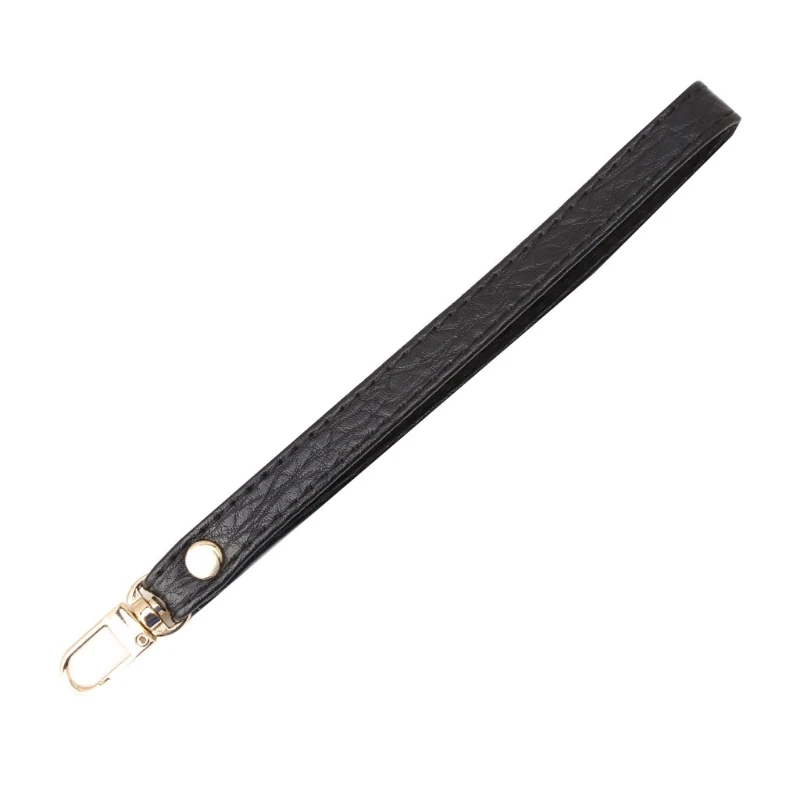 THINKTHENDO 1 шт. сменный металлический ремешок на запястье клатч браслет кошелек монета сумка брелок аксессуары - Цвет: Черный
