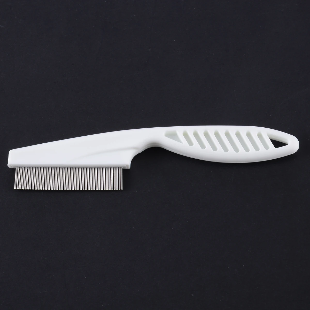 Mayitr 1pc High Comfort Head Lice Comb Metal Nit Head Hair Lice Comb Fine Toothed Flea Flee with Handle For Kids Pet Tools
