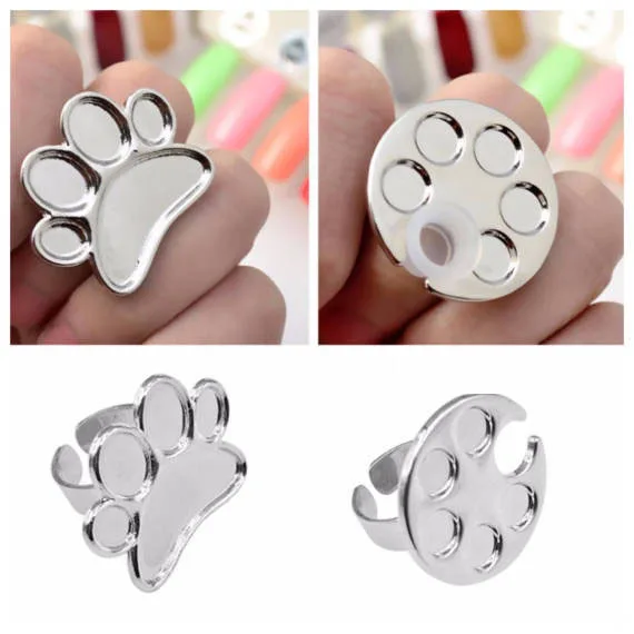 

MLP14 NEW Nail Art Palette Manicure Palette for Free Hand Ring Footmark & Round Palette Two Patterns selectable Palette