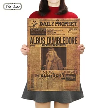 Autocollants muraux classiques de film, affiche Kraft rétro Vintage d'albus Dumbledore, décoration de conte quotidien