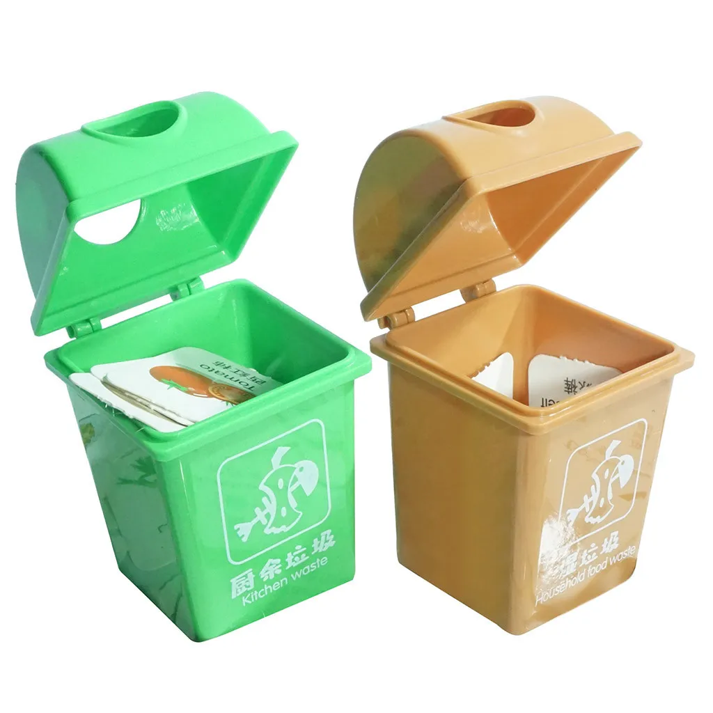 Мини детский мусорный бак классификация мусора с 120 шт карточек интерактивные игрушки
