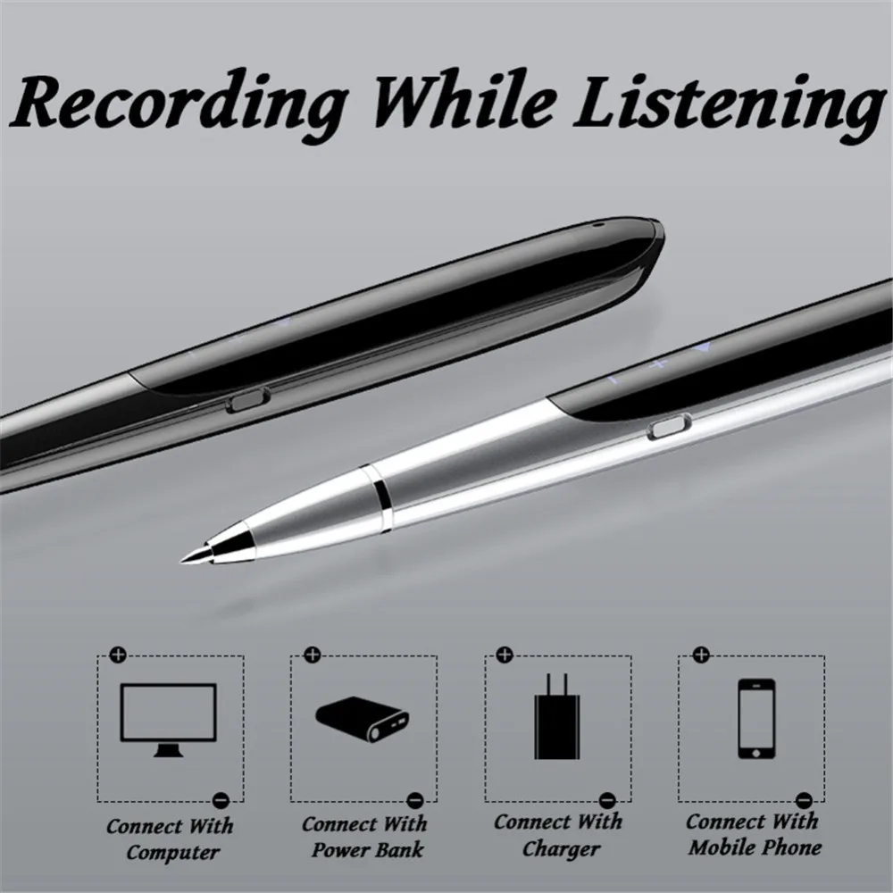  Professionale Display Lcd Digital Attivato Registratore di Scrittura Della Penna Audio Suono di Reg