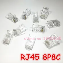 50 шт./лот RJ45 8P8C сетевой кабель CAT5E Cat6 обжимной разъем