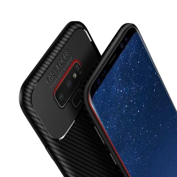 

500pcs Carbon Fiber Soft TPU Silicone Shockproof Case For Samsung Galaxy S20 Ultra S10 E S9 Plus S8 Note 10 Lite 9 Armor Cover