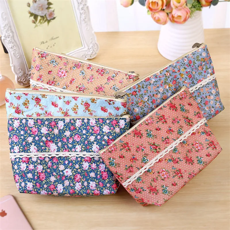 High Capacity Rose Flower Coin Purses Women Children Girls Holders