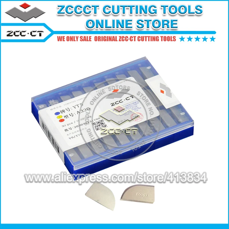 

30 pcs ZCC carbide brazed insert A320 YT5 ZCC.CT traditional A3 series tungsten carbide tips