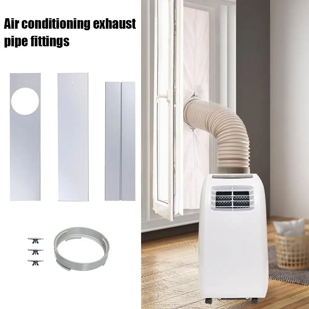 Accesorios y repuestos Accesorios y repuestos ventiladores fllyingu Placa Tres Piezas para Kit de Ventana Aire Acondicionado móvil Tuberías de Escape de Escape Deflector de Ventana Placa de Placa