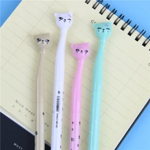 4 Pcs 0.5 millimetri Carino Colore Della Caramella Arco Gatto Penna Dell'inchiostro Del Gel Maker Penna di Forniture Per Ufficio Scuola Papelaria Escolar