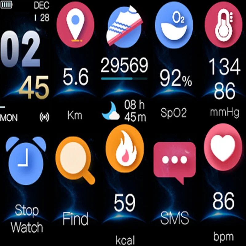 Bluetooth Smartwatch спортивные фитнес умные часы для мужчин и женщин умный браслет часы для Android IOS