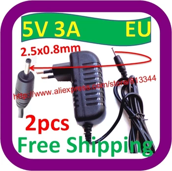 

2 pcs Free Shipping EU Charger Power Adapter 5V 3A 2.5mm Charging port for W30HD,Hero II Spark,V99,V10,A11,F9X,F10X,Sanei N10