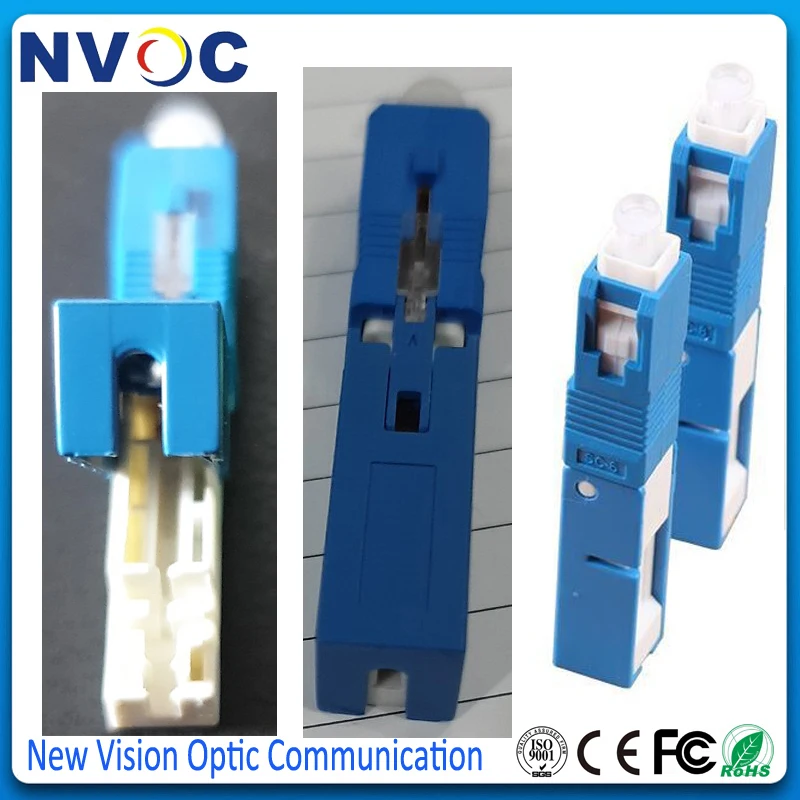 100 шт./лот, SC UPC покрытый провод SC UPC быстрый разъем FTTH оптоволоконный быстрый разъем SC/UPC SUNSEA оптоволоконный быстрый разъем