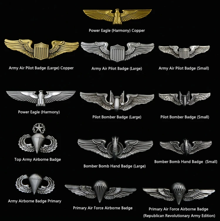 Вторая мировая война, боевые авиационные силы, военный бомбардировщик, морской парашют, Боевая спецвоздушная миссия, авиационный знак, значок