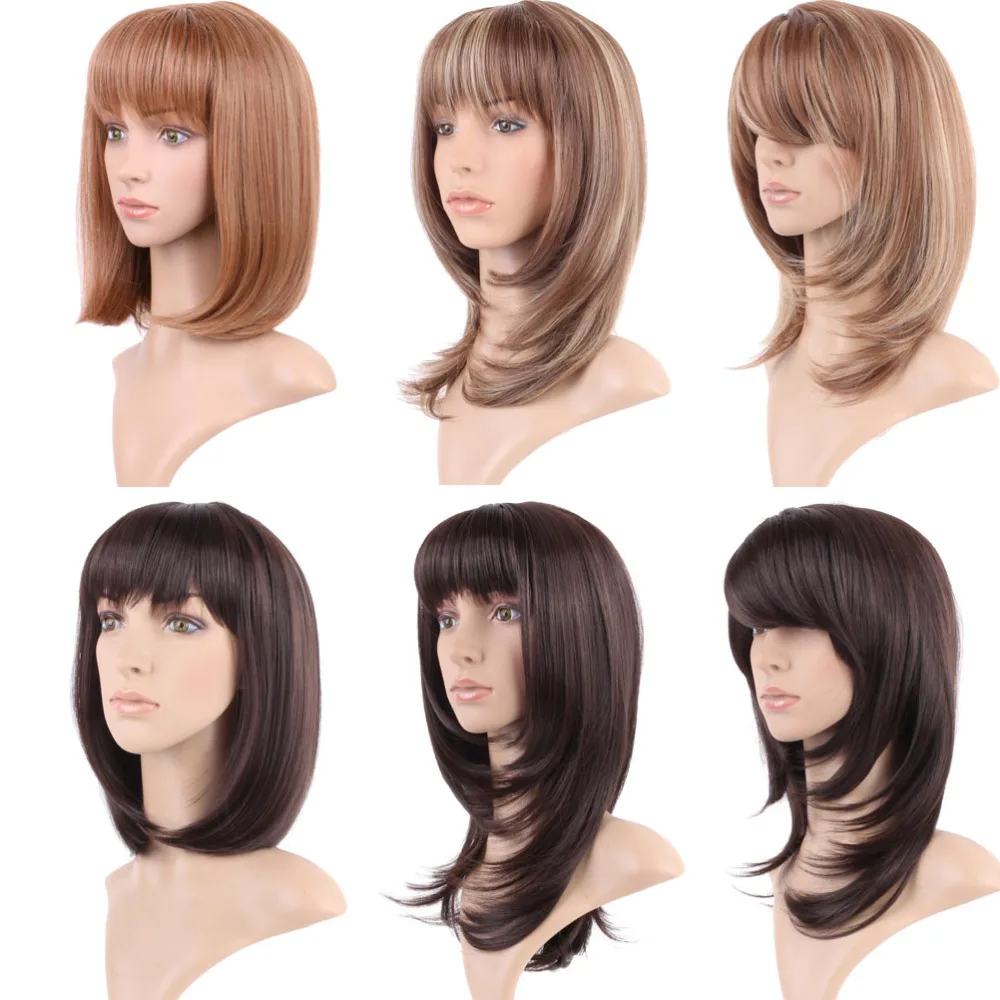 Buy S noilite Brown Mix Black Wig Synthetic Wigs for