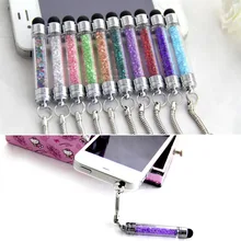 Горячий компактный привлекательный пластиковый Кристалл Bling сенсорный емкостный экран Стилус для iPhone без царапин и отпечатков пальцев