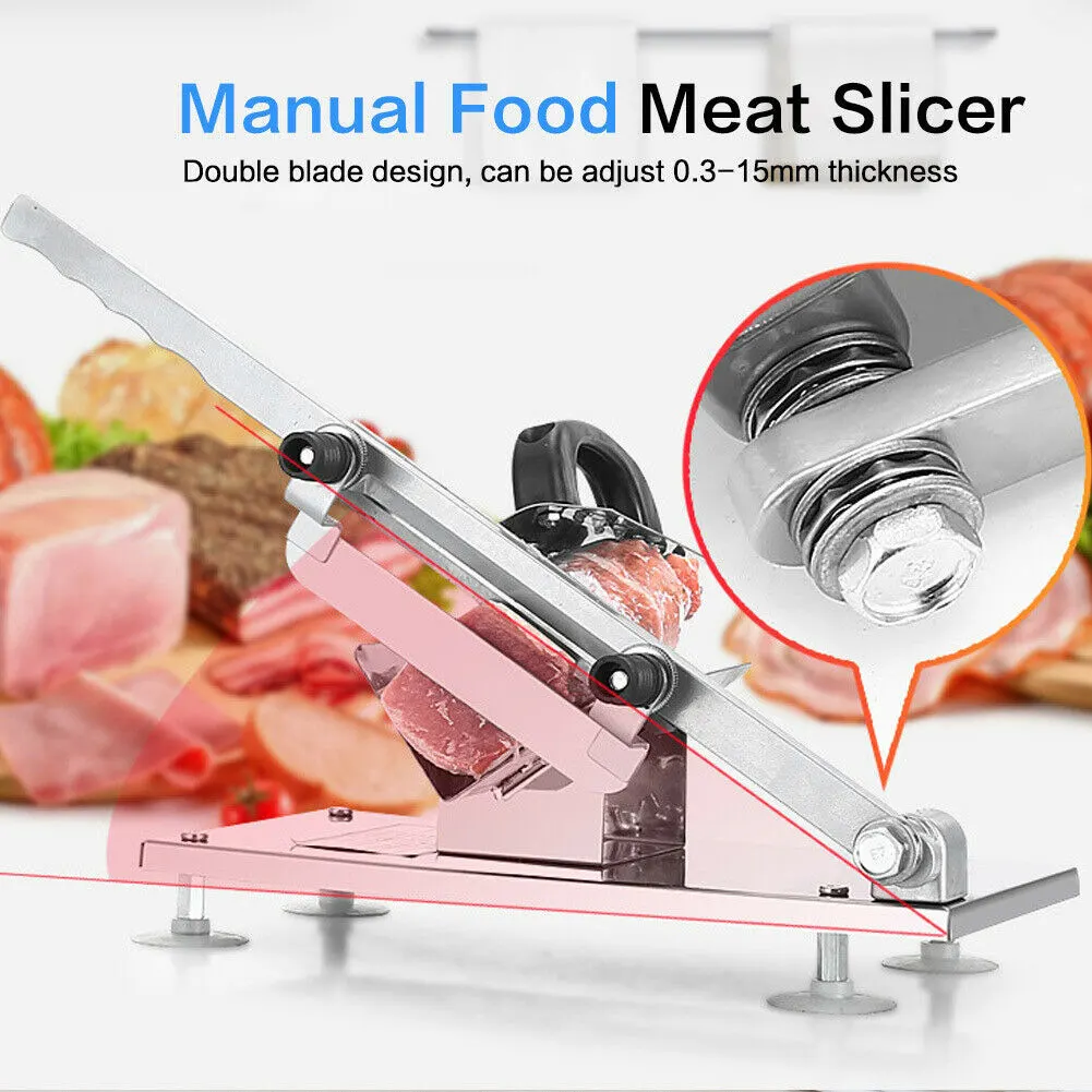 

Manual Meat Slicer Stainless Steel Meat Cutter Beef Mutton Vegetable Food Slicer Home HYD88
