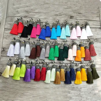 

5Pair cotton Silk Tassel Earrings,Pave Rhinestone Tassel Jewelry, For Women Bohemia Earrings ER483