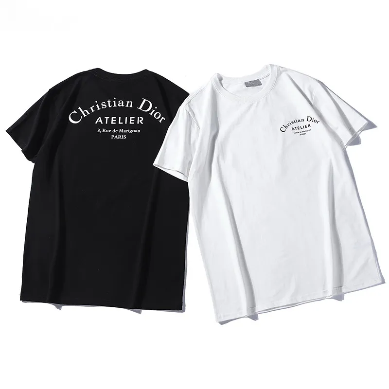 

2019 New Summer Fashion Casual Cotton T Shirt Top Quality O-Neck Short Sleeve Tshirts Letters D Print Tops Women Brand Shirts