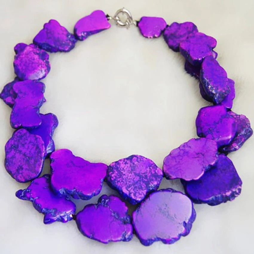 Free Shipping Wholesale Purple Necklace, Chunky Necklace in Chain
