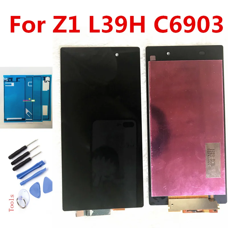 Pаспродажа 5,0 Оригинальный ЖК дисплей для SONY Xperia Z1 ЖК дисплей сенсорный экран с рамкой для SONY Xperia Z1 дисплей L39 L39H C6902 C6903 Z1 ЖК