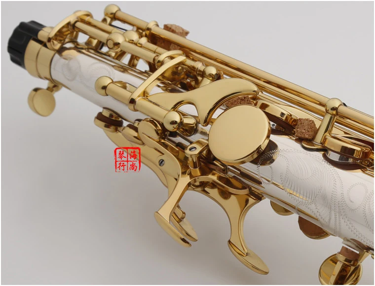 New Arrival Saxophone YANAGISAWA W037 Soprano B(B)  Brass Silver Plated Gold Key B Flat Sax With Mouthpiece Case Free Shipping