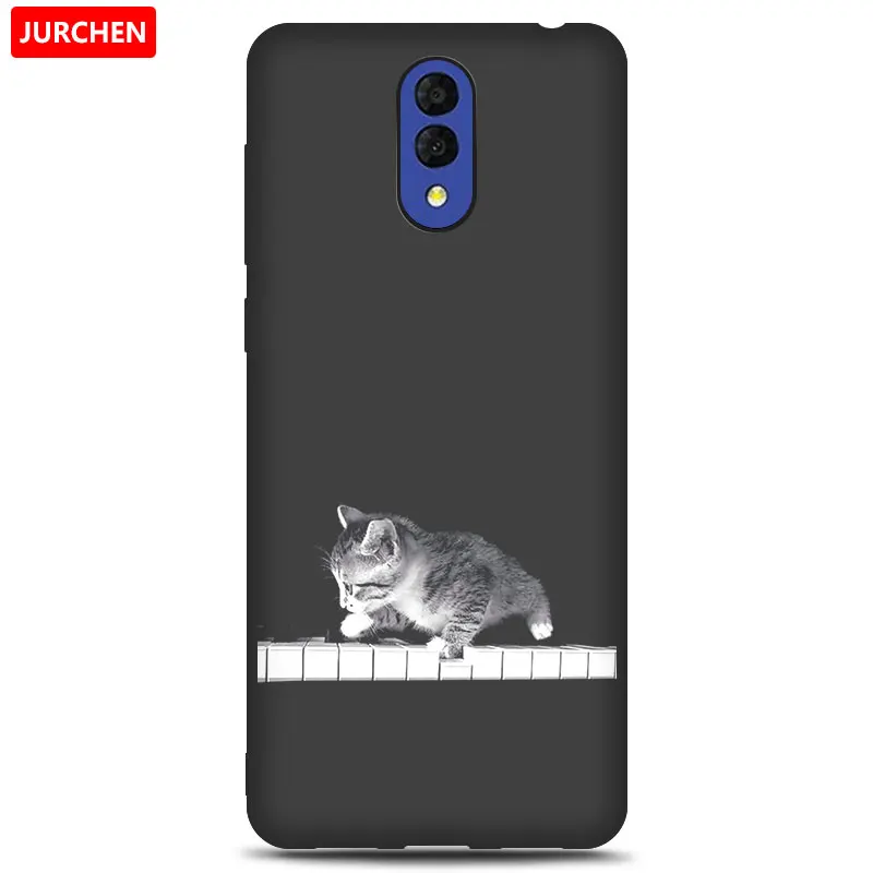 JURCHEN Case For Alcatel 3L Case Soft Tpu Silicone Back Cover For Alcatel 3L 3 L Case Cover Funda Printing Bag Cartoon - Цвет: 1