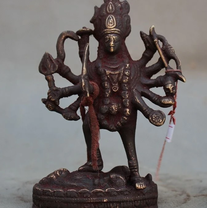 

Old Tibet Buddhism bronze 10 Arms Guanyin Kwan-yin Avalokiteshvara Buddha Statue