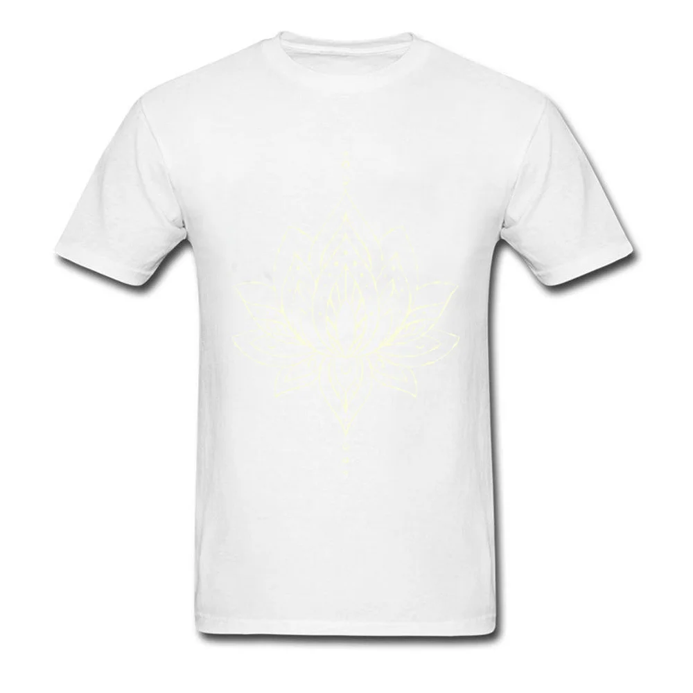 Tops & Tees Tops Tees grunge mandala lotus Labor Day Short Sleeve 100% Cotton Crew Neck Men's Tshirts Personalized Rife grunge mandala lotus white
