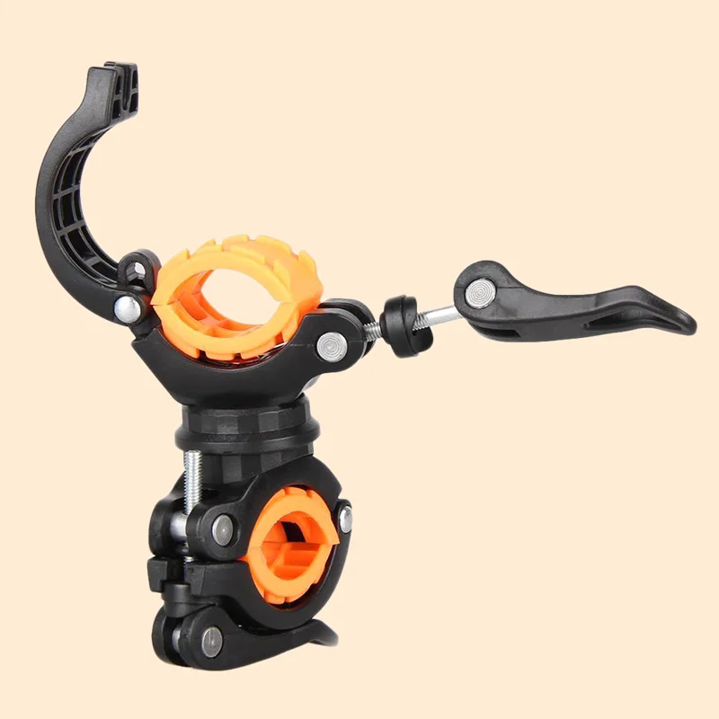 

Bicycle Flashlight Front Light Holder Stand 360 Degree Rotation Cycle Black