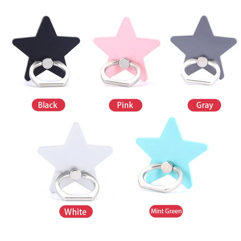 

2017 New Design Five-pointed Star Shaped 360 Degree Mobile Phone Back Splint Finger Ringer Phone Holder For iPhone Samsung GPS