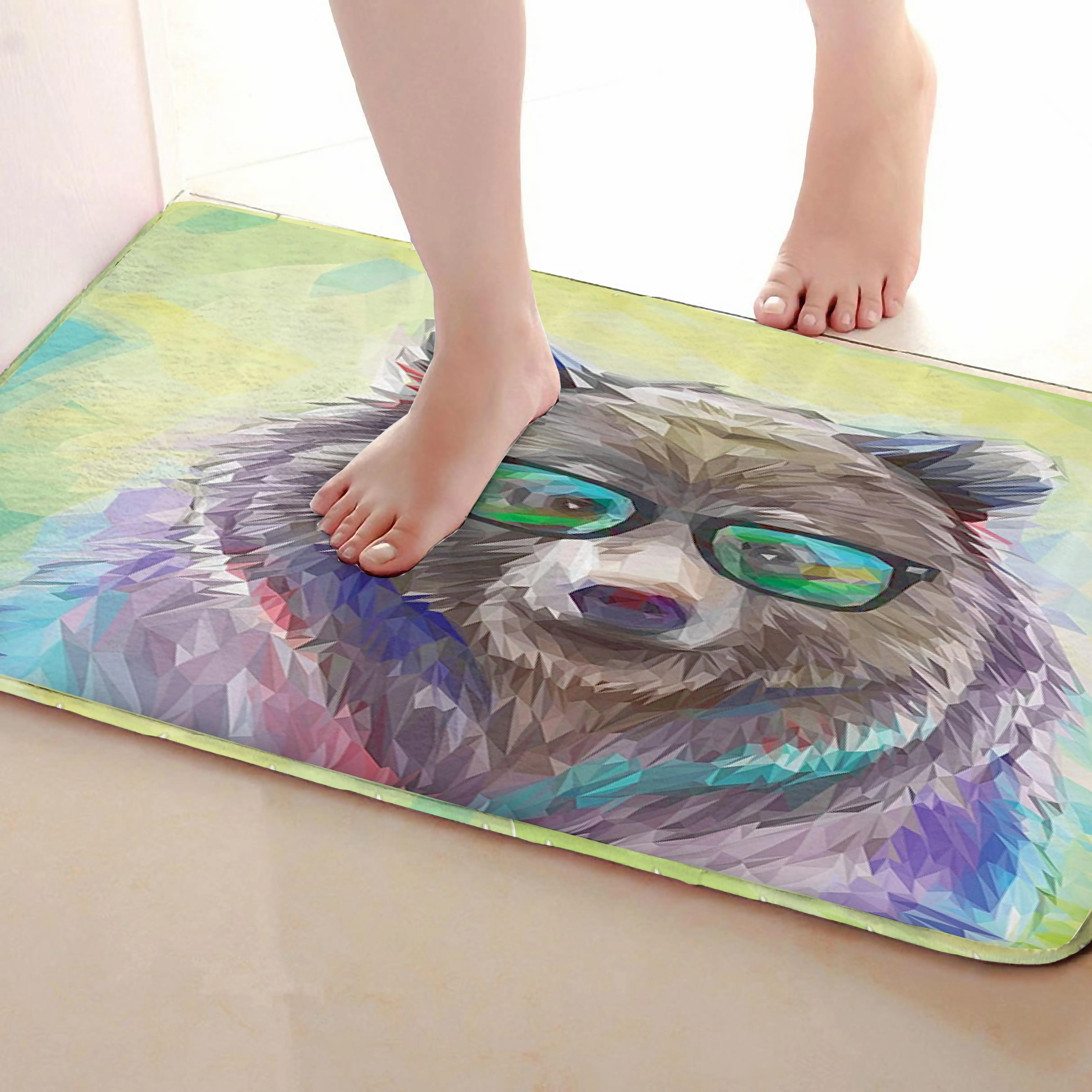 Медведь Стиль Коврик для ванной комнаты, смешной Противоскользящий коврик для ванной, занавески для душа s аксессуары, соответствующие вашей душевой занавеске