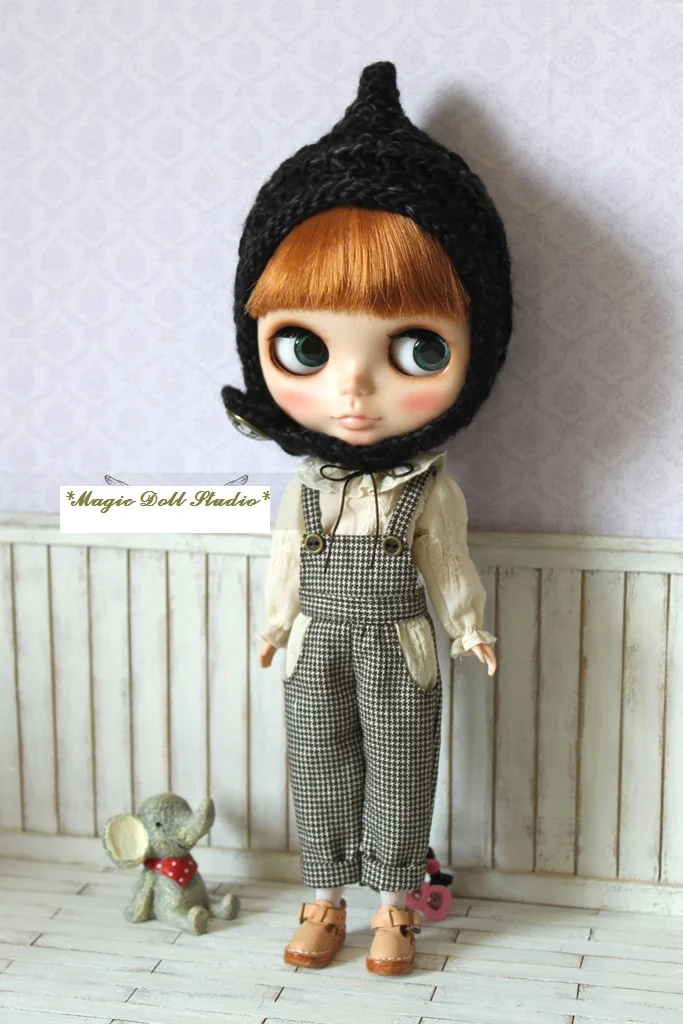 

[MG474] 2018 New Neoblythe Doll In Clothes # Gird Long Overall and Blouse Set for blyth Azone doll outfit for making Wholesale