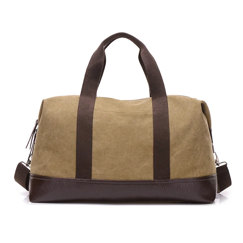 Классическая холщовая кожаная мужская вещевая сумка для переноски на багажные сумки сумка дорожная сумка Weekender Сумка Большая Capicity сумка