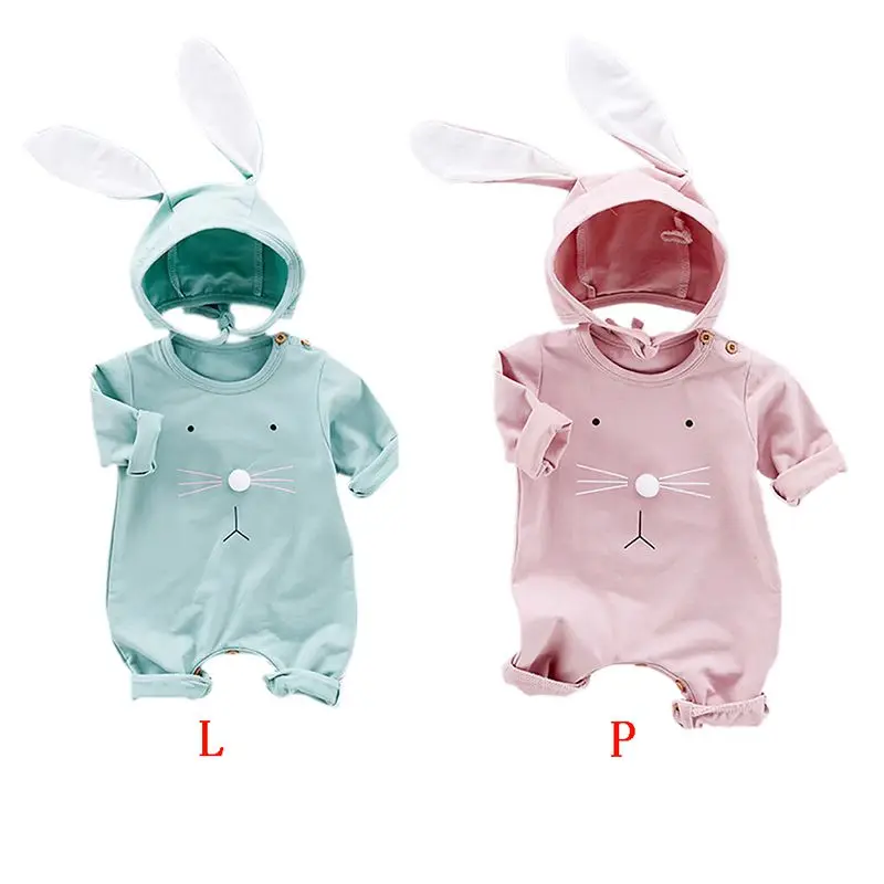 

Baby Rompers spring autumn Style Powered Baby Boy Girl Clothing Newborn Infant Rabbit Short Sleeve Clothes Bebe