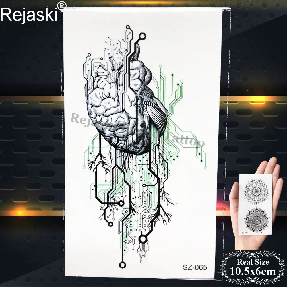 Мужские тату наклейки Rejaski на руку сердце тотем женские и мужские геометрические